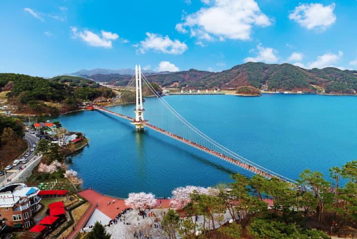 예당호출렁다리 전경