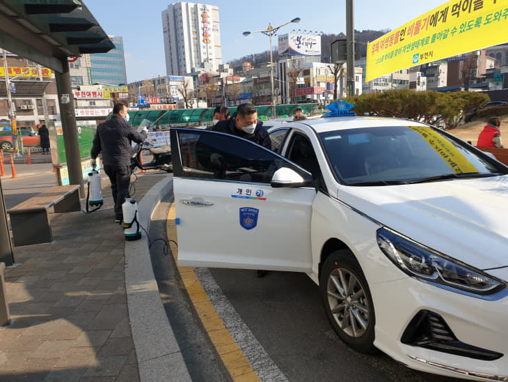 부천시, 택시와 특별교통수단 소독 방역 강화