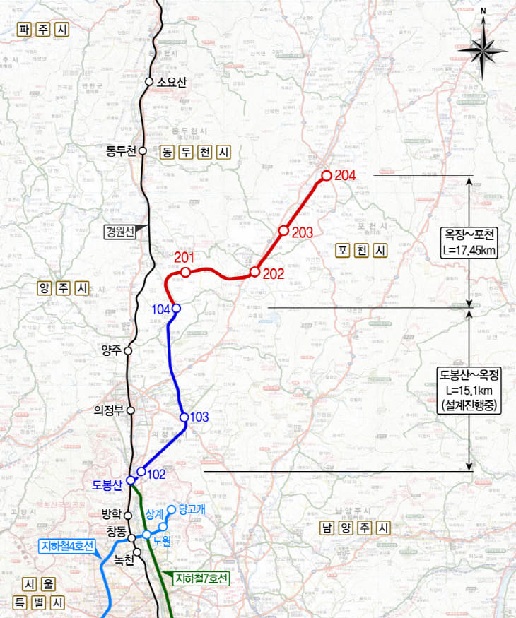 기도 기본계획 공고 노선도