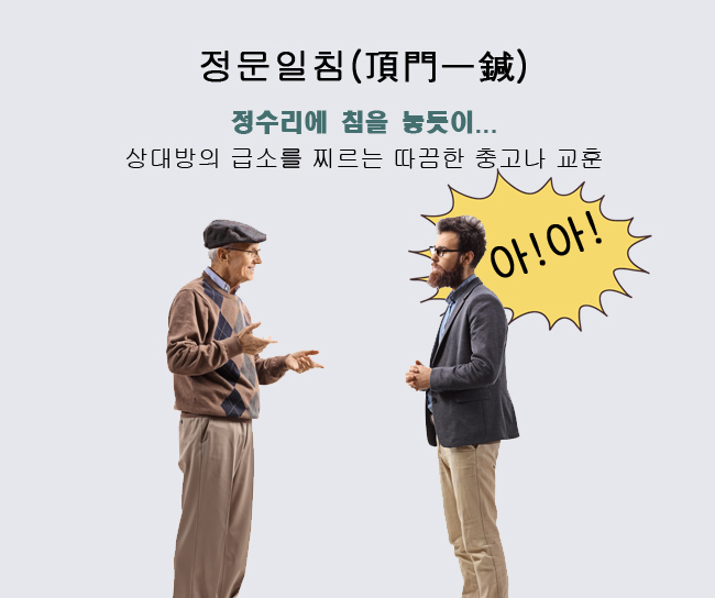 정문일침