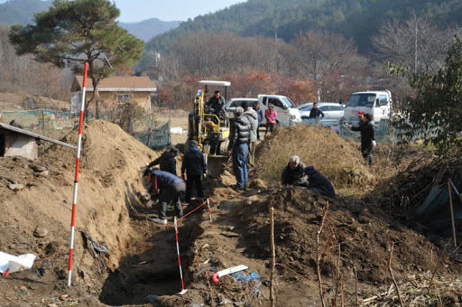 산내골령골 유해발굴작업