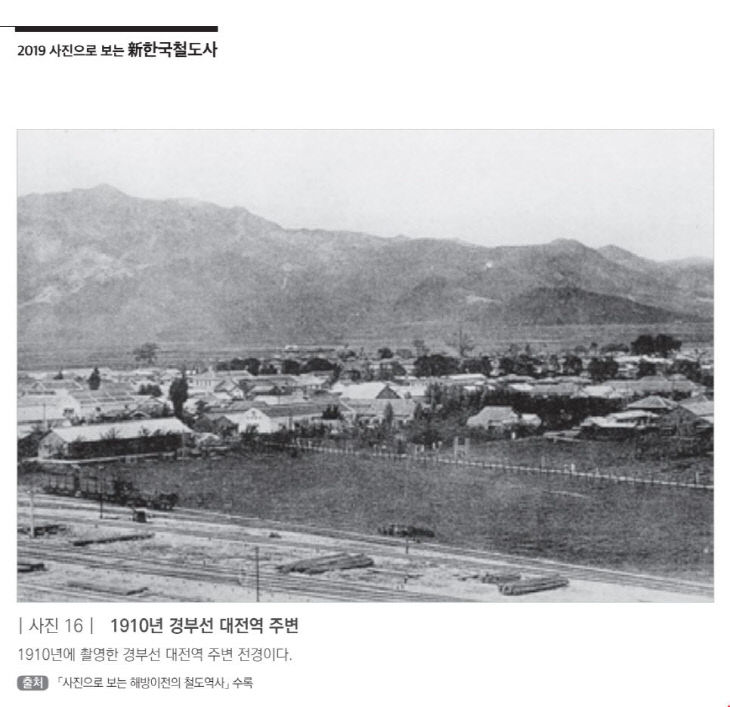 1910년 경부선 대전역 주변(사진으로보는철도100년)