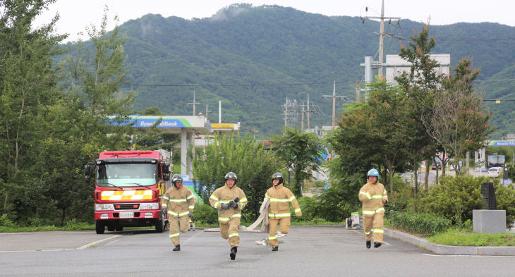 (0714)논산소방서, 소방기술경연대회 화재진압분야 구슬땀