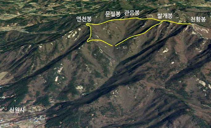 계룡산 산성터 전경11