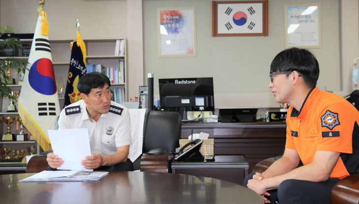 (0714)논산소방서, 의무소방원 개인 간담회 가져