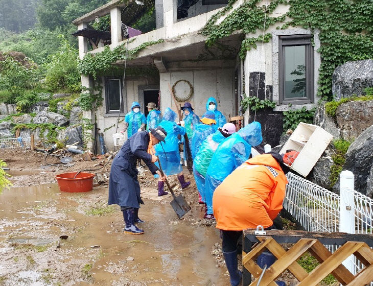200811 목행용탄동통장협, 산척면 수해복구 봉사