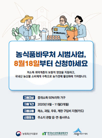 농식품바우처신청포스터