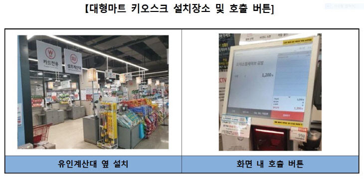 대형마트내 호출버튼