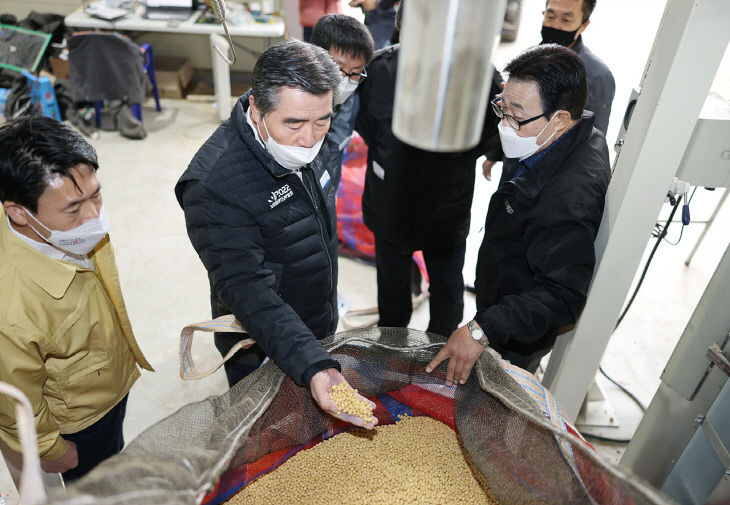 김동일 보령시장, 건조벼 매입현장 방문 격려