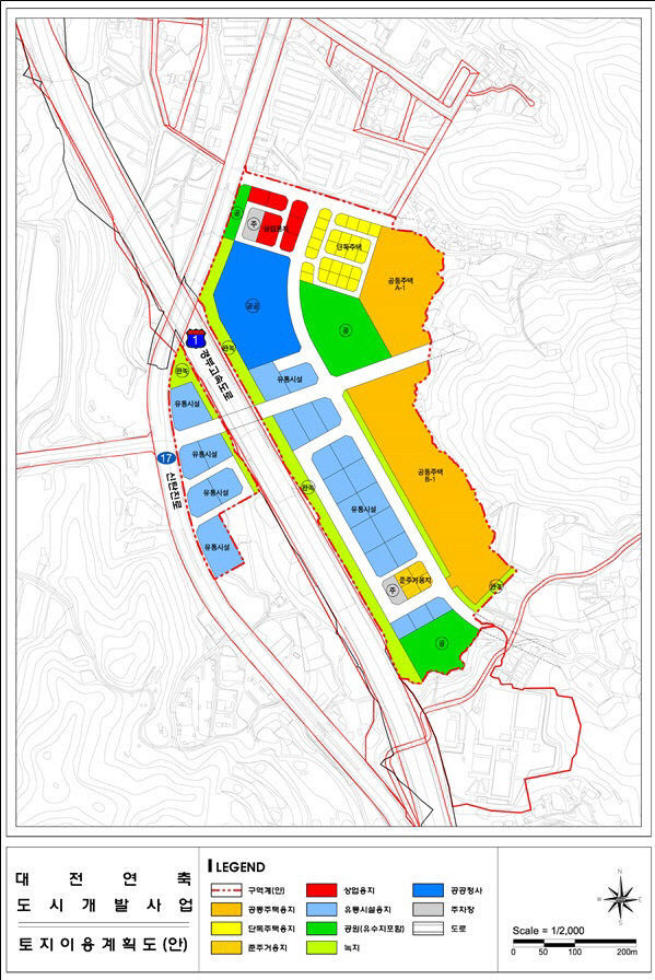 대전 연축지구 토지이용계획도