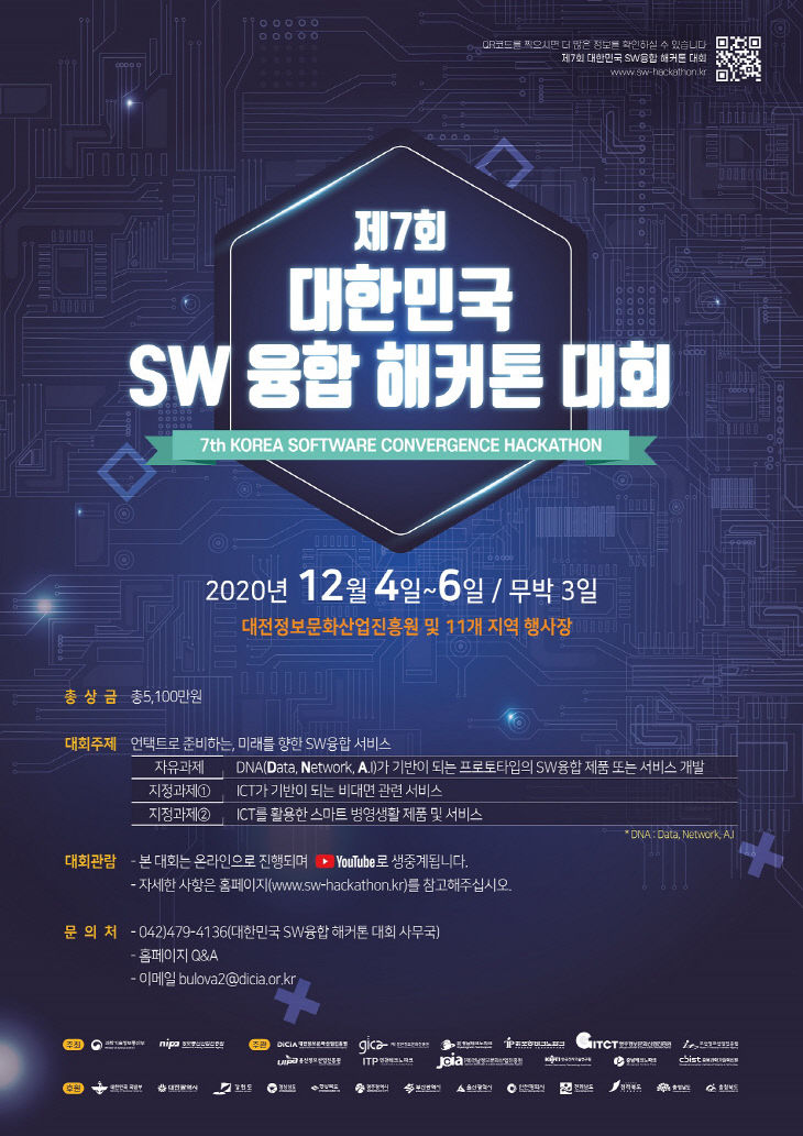 대한민국 SW융합 해커톤 대회 대전에서 개최