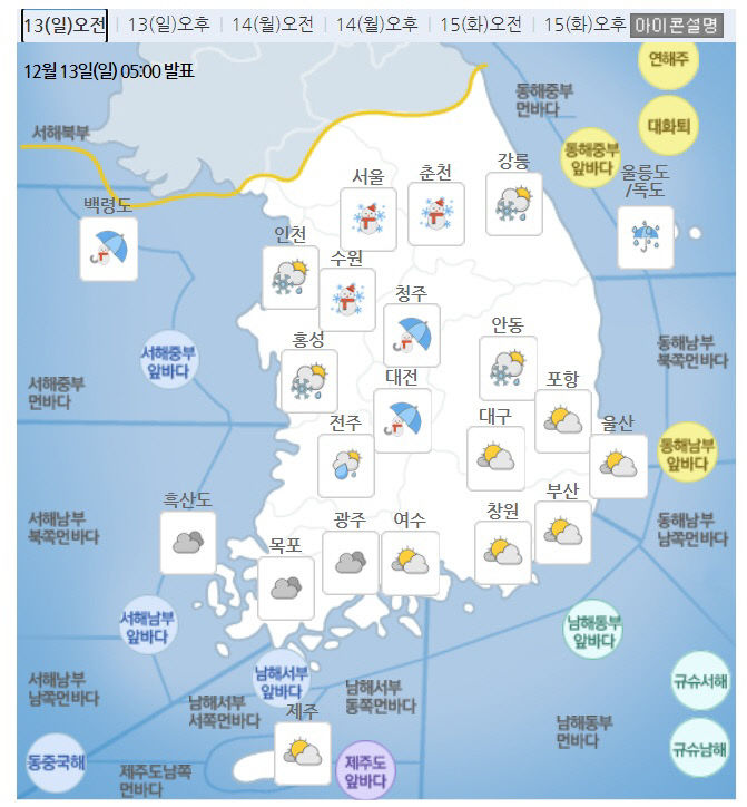 13일 날씨