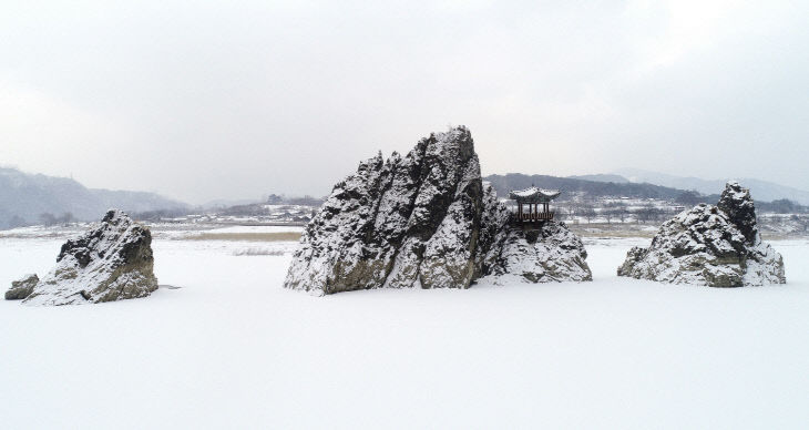 보도4)도담삼봉 설경2