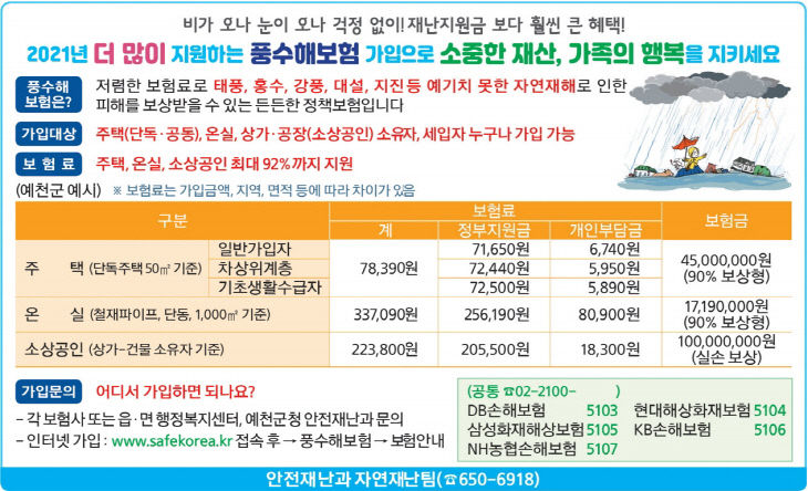 1.(예천군)풍수해보험 가입 안내