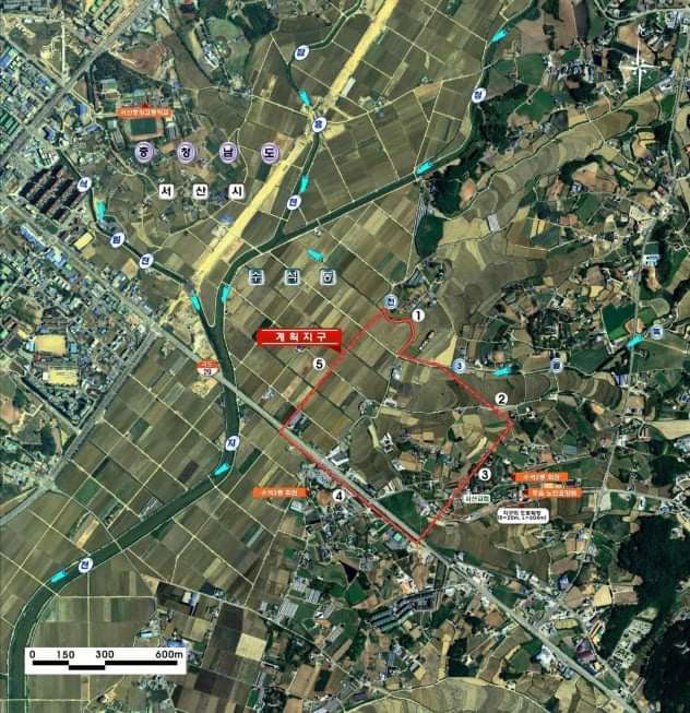 서산 수석지구 도시개발 계획도