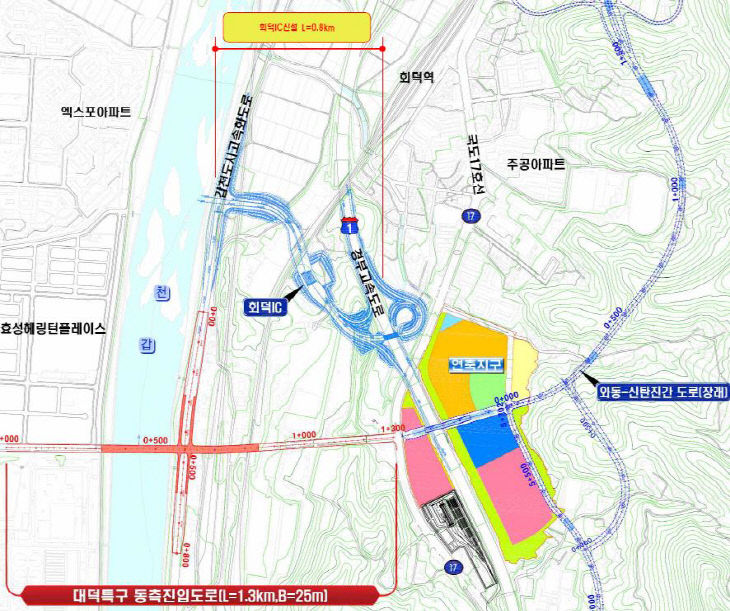 경부고속도로 회덕IC 연결도로 건설 청신호-회덕IC 평면도