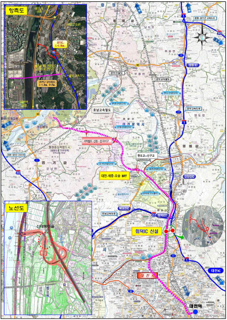 경부고속도로 회덕IC 연결도로 건설 청신호-회덕IC 위치도