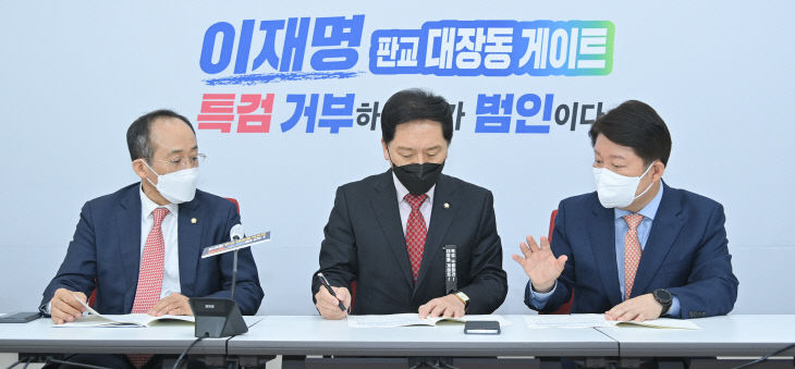 국민의힘 김기현 원내대표, 김도읍 정책위원장
