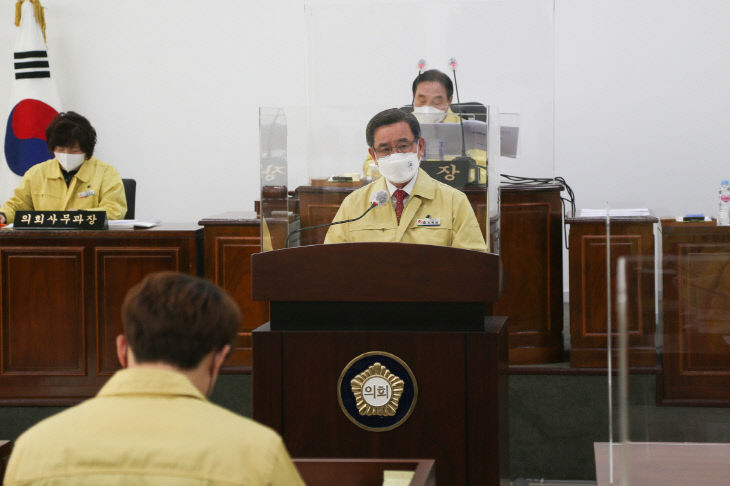 서천, 노박래 군수 시정연설 모습