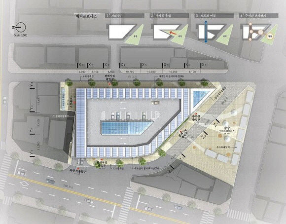온양온천시장 복합지원센터 설계도