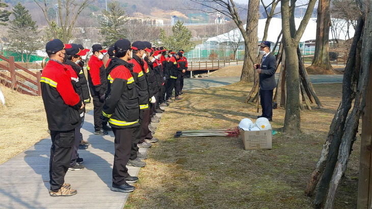 4.산불전문예방진화대 전문·기본교육 실습 진행 모습