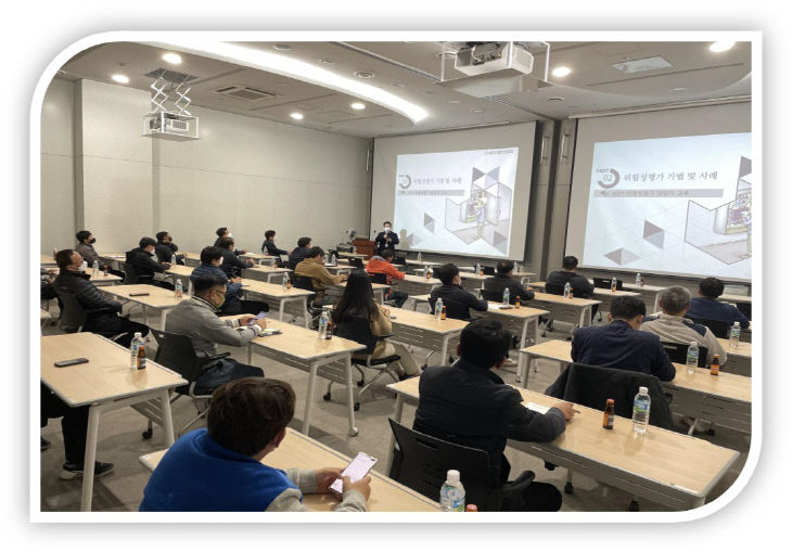 건설현장 관계자 대상 찾아가는 순회교육 과거 교육 사진