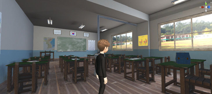 경남도교육청 메타버스기록전시관 옛 교실 공간