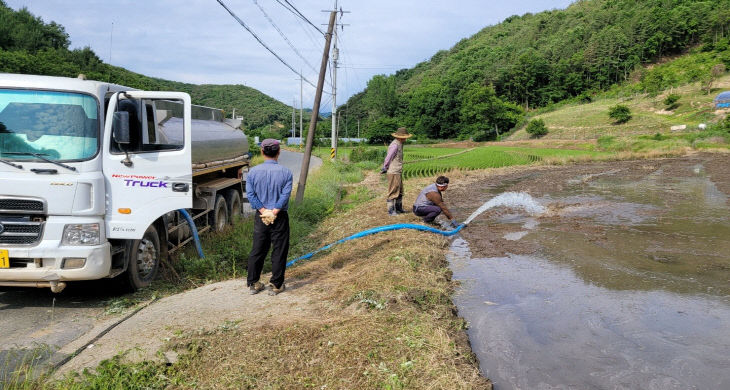가뭄 대비 농업용수 공급(대치면 시전리)