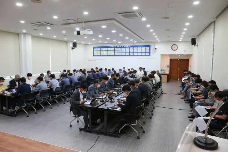 상반기 서천군 주요업무 추진상황 보고회 모습