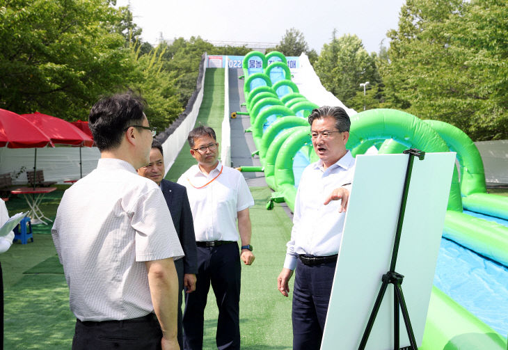 (7.20.) 1. 유성구, 어린이 물놀이장 사전 현장점검 실시 사진