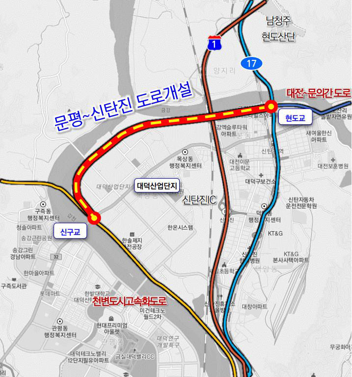 대전시, 문평_신탄진 도로개설사업 본격 추진