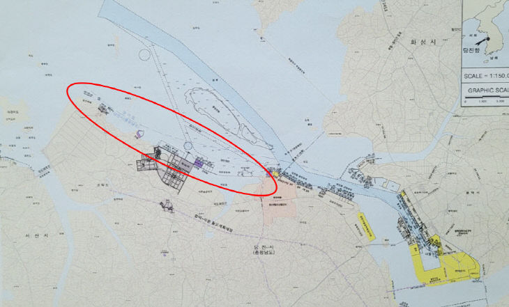 사본 -당진외항 개발 예정지역 표시도(빨간색 타원형)