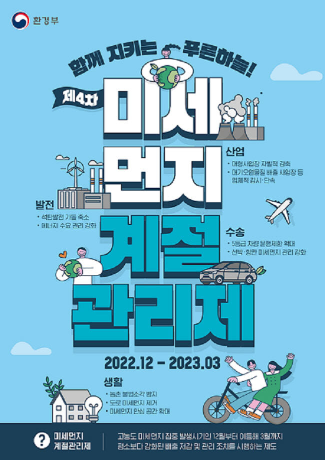 파주시, 12월부터 제4차 미세먼지 계절관리제 시행