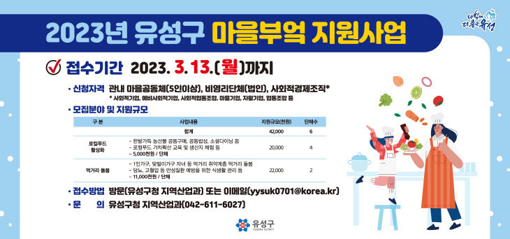 (3.2.) 2. 유성구, 2023년 마을부엌 지원사업 공모 사진