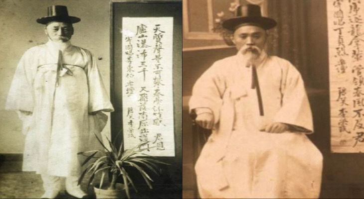 중고제 명창 이동백(왼쪽)김창룡(오른쪽) 선생