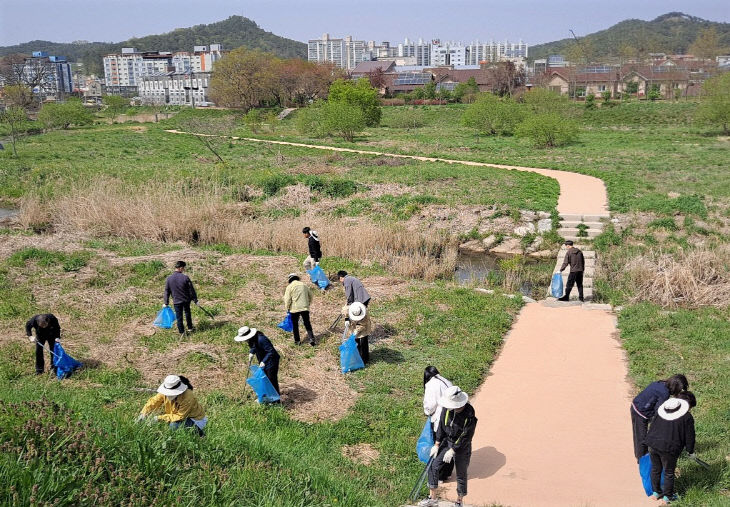 고창읍 전직원 고창천 대청소