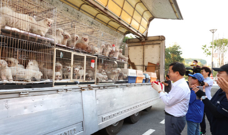 김동연 경기도지사, ‘학대동물’ 1410마리 구출