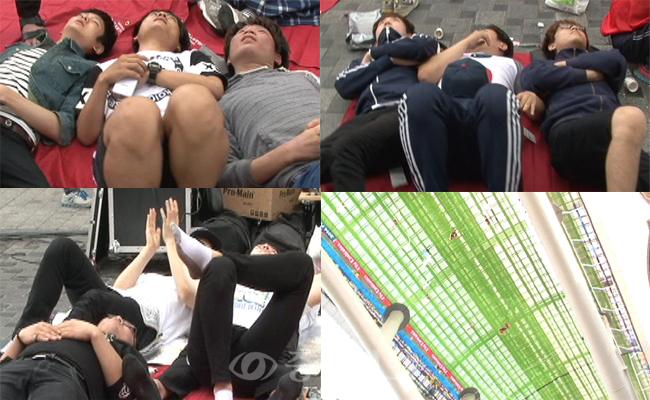 누워서 보는 월드컵, 은행동 스카이로드 거리응원(영상)