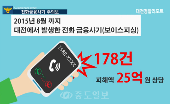보이스 피싱 피해금액 대전시민 얼마나 당했나?