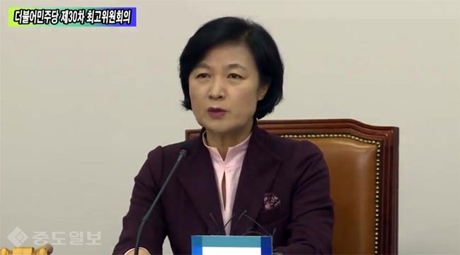 추미애 `박 대통령 국정에서 손을 떼는 것이 국민에 대한 마지막 도리`