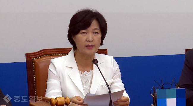 추미애 `정족수 관리 지대로 못해 사과드린다`