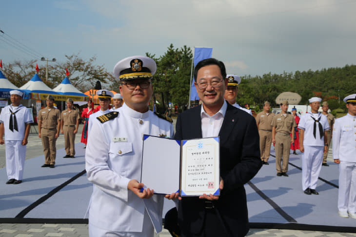 중도일보 - 명현관 해남군수, 해군 '해남함' 명예함장 위촉