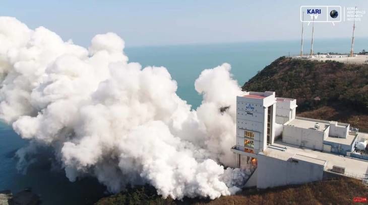  한국형발사체 누리호 1단 최종 종합연소시험 성공 영상
