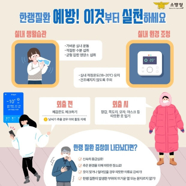 서산소방서, 겨울철 한랭질환 주의 당부