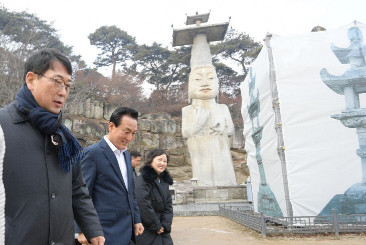 문화재청과 관촉사 시찰 사진