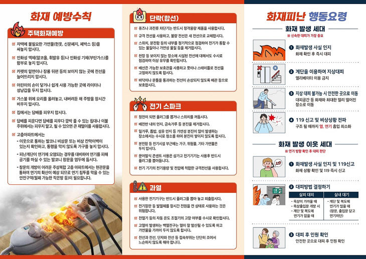 재난안전관실-성남시 주택 아파트 화재 국민행동요령 안내문2