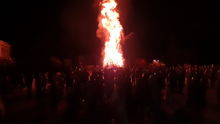 지난해 반포면 상신리 달집태우기 사진