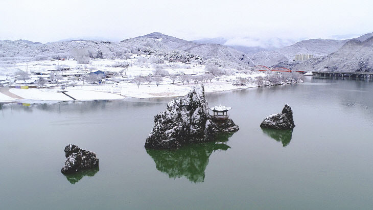 도담삼봉 겨울