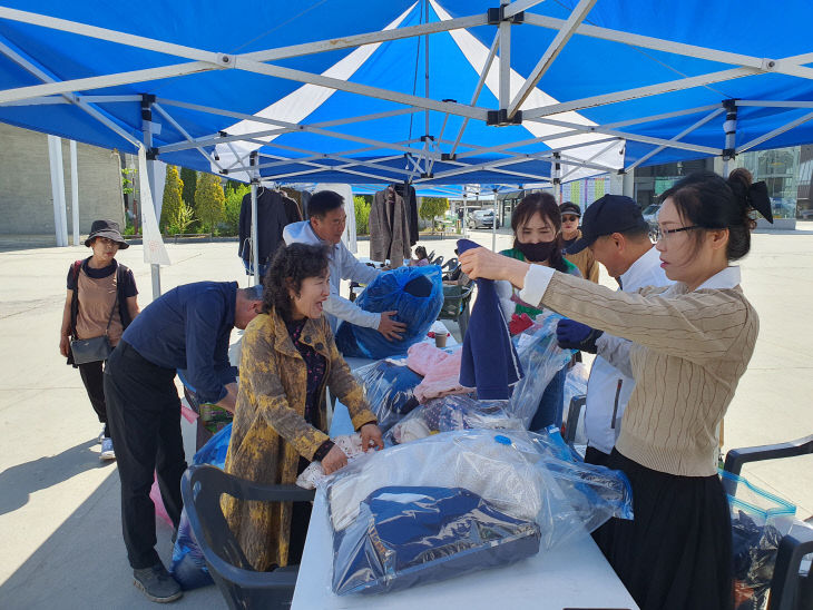 서천지속협이 펼친 몽골 지원을 위한 의류수거사업
