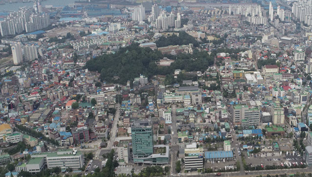 자유공원 주변 전경